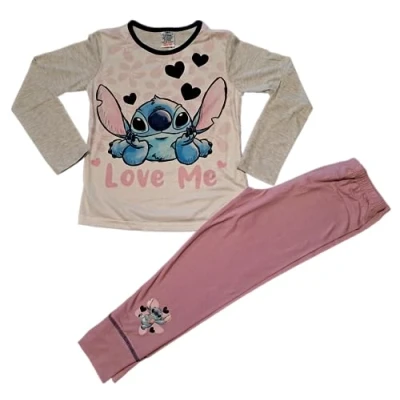 Image of Disney Lilo &amp; Stitch Love Me Pyjamas. Ages 5 To 12 Years (5 6 Years) Multicolor