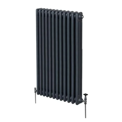 Image of Traditional 3 Column Radiator 1500mm x 562mm Modern Central Heating Heater Matt Anthracite Grey Carbon Steel Vertical Wall Mounted Kitchen Living Room Bathroom Cleaning Brush Fixing Kit &amp; Brackets