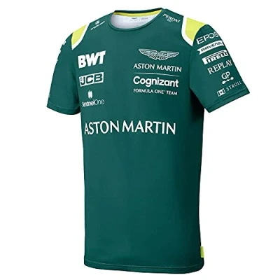 Image of Aston Martin Cognizant F1 Official Team Mens Green T Shirt Size X Large