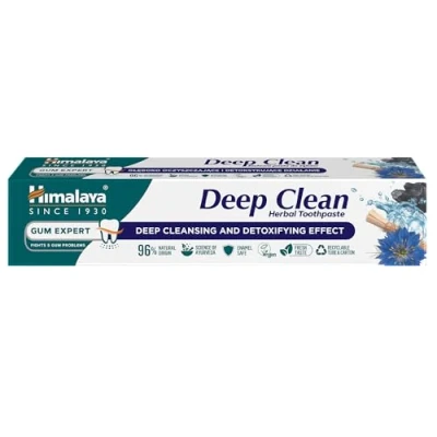 Image of Himalaya Deep Clean Toothpaste with Activated Coconut Charcoal and Black Seed Oil, 75 ml