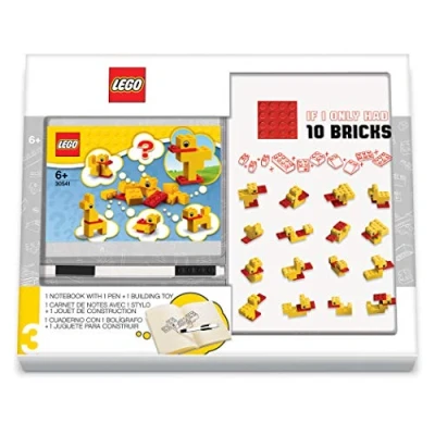 Image of LEGO Creativity Set with FSC Certified Journal, Black Gel Pen and Duck Building Toy