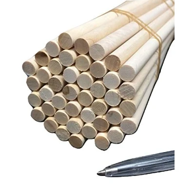 Image of Trustleaf 60cm x 8mm Birch Hardwood Wooden Dowels/Craft Sticks (20 Pack)