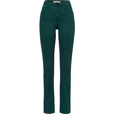 Image of BRAX Women&#039;s Style Mary Winter Dream Trouser, Dark Malachite, 34W x 32L