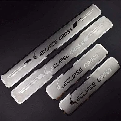 Image of OSTREY 4pcs Stainless Steel Car Door Sill Protector for M itsubishi Eclipse Cross 2018 2019,Non Slip Anti Scratch Scuff Guard Threshold Cover Pedal Sticker Trim Styling Accessories