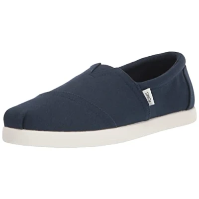 Image of TOMS Slipons, Men&#039;s, Size: 12, Navy Textile