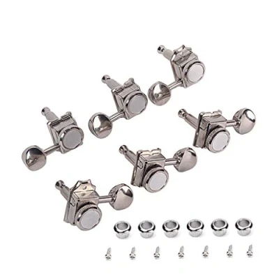 Image of Alnicov Vintage Nickel Lock String Tuners 6R Electric Guitar Machine Heads For ST TL Tuning Pegs