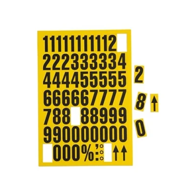 Image of Magnetic Letter and Number Sets, 43mm Tall A Z 0 9 Letters Numbers for Labeling (Yellow, Black Text, Numbers)