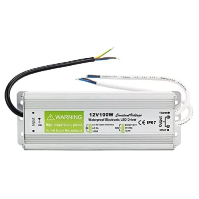 Image of LED Transformer LEDSONE Power Supply Driver Adapter IP67 Waterproof DC 12V for Bulbs Strip (100Watt)