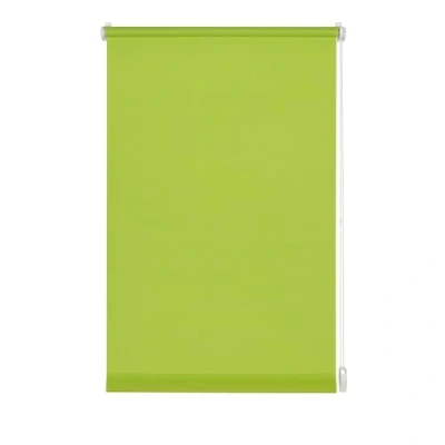 Image of GARDINIA Roller Blind for Clamping or Gluing, Daylight Blind, Opaque, Mounting Kit Included, EASYFIX Plain, Green Apple, 75 x 150 cm (WxH)