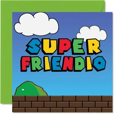 Image of Birthday Cards for Friend Super Friendio Funny Happy Card Friends from Best Friend, Gifts, 145mm x Joke Greeting Women Men