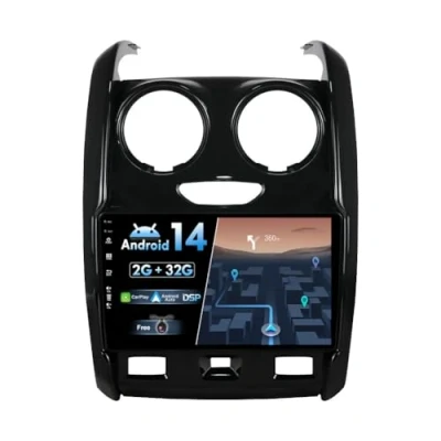 Image of JOYX Android 12 IPS Car Stereo For Renault duster (2015 2017) Built in Wireless CarPlay + Auto 2G+32G Rear Camera FREE 9 Inch 2 Din Steering Wheel DAB Fast boot 4G Bluetooth WIFI
