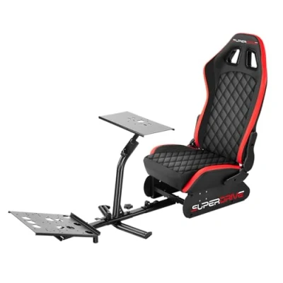 Image of Superdrive Simulation bucket seat with support for steering wheel and pedal driving cockpit PS5, Xbox Serie X/S, PS4, One PC