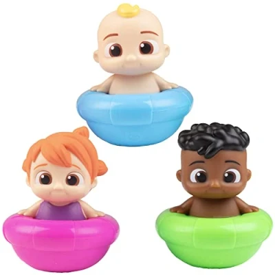 Image of CoComelon Floating Pool &amp; Bath Toys 3 Pack Includes JJ, Cody YoYo Officially Licensed Water Figure Playset for Summer Swimming Tub Gift Toddlers, Preschoolers Kids, 18mo+