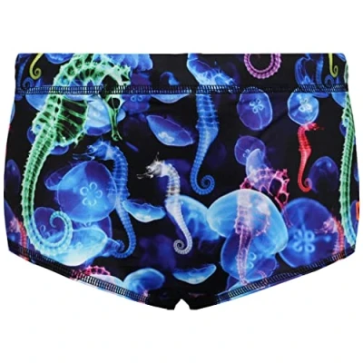 Image of MARU Jelly Seahorse Pacer Trainer Black/Blue Mens Swimming Trunks MS6518