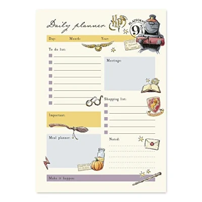 Image of Grupo Erik Harry Potter Daily Planner A5 Desk Calendar Family 54 Tear Off Pages Organiser Gifts Merchandise
