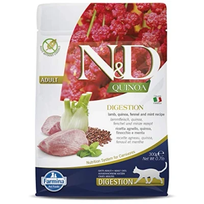 Image of Farmina Quinoa Digestion Agneau &amp; Fenouil Chat Adulte 300 grammes