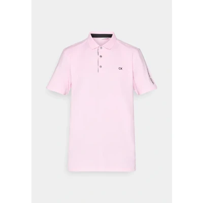 Image of Calvin Klein Mens Uni Golf Polo Shirt Baby Pink M