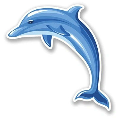 Image of 2 x 10cm/100mm Dolphin Window Cling Sticker Car Van Campervan Glass #4335