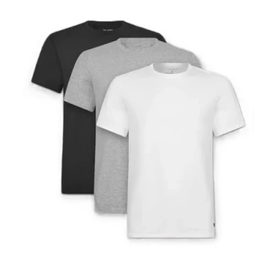 Image of Ted Baker Mens 3 Pack Breathable Cotton Stretch Crew Neck T Shirt, Size M