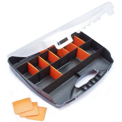 Image of Toolzone Divided Compartment Organiser Plastic Case Box Medium 380mm
