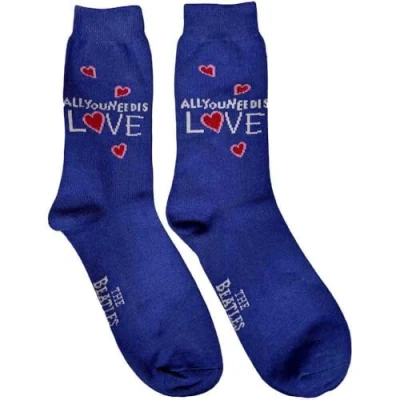 Image of SOCKSHOP Music Collection 1 Pair The Beatles Cotton Socks All You need is Love 7 11 Unisex