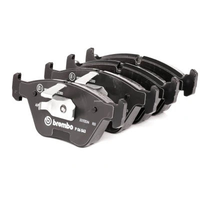 Image of 7592D946 Brake pad set BREMBO P 06 043 prepared for wear indicator with piston clip without accessories BMW: 3 Convertible, Z4 Roadster, Saloon