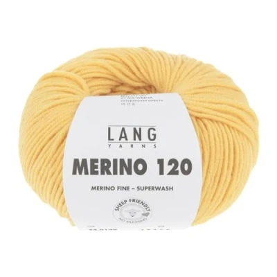 Image of Lang Yarns Merino 120 Color: Gold Yellow (0149) 50 g/Approximately m 100% Wool