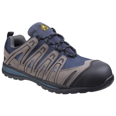 Image of Amblers Safety FS34C Lace up Trainer Mens Blue Size UK 5