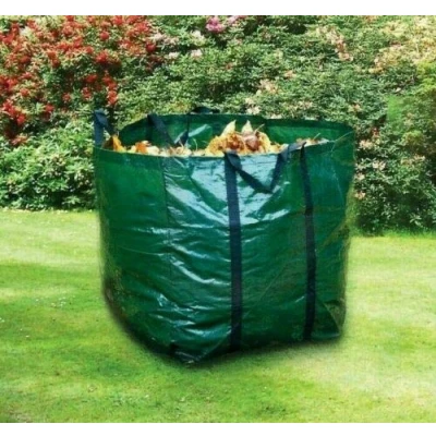 Image of Netagon Green Heavy Duty Collapsible Reusable Outdoor Garden Waste Bag Disposal Bin Carrier Large Sizes (1 TONNE)