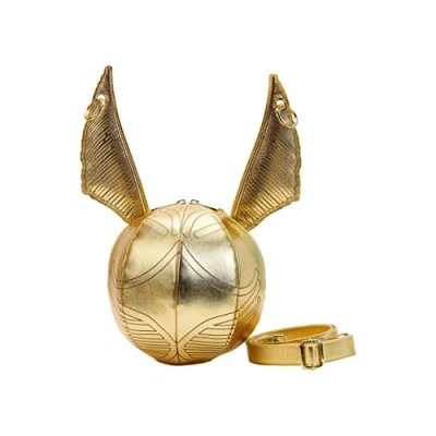 Image of Loungefly Harry Potter Crossbody Bag Golden Snitch Official Gold Taille Unique