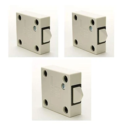 Image of 3 Pack JEANI 143W White Surface Push to Break Door Light Switch 2A 240V 250V