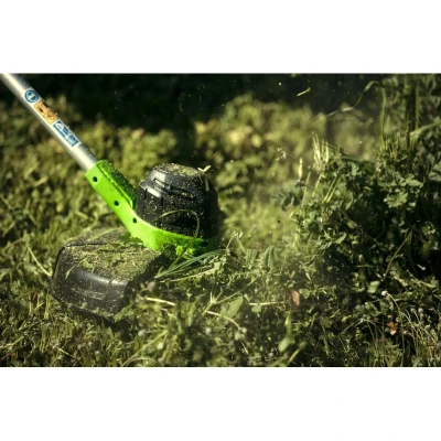 Image of Greenworks 40V Cordless Strimmer for Medium Gardens, Adjustable Height, 30cm Cutting Width, Autofeed 1.65mm Nylon Line, WITHOUT Battery &amp; Charger, 3 Year Guarantee G40LT