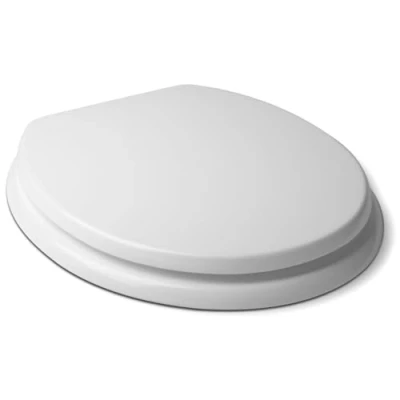 Image of TATAY Toilet seat in MDF, a strong and solid material with soft surface. White glossy finish.