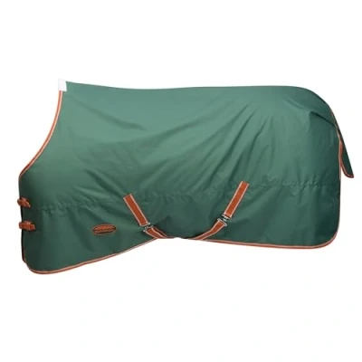 Image of WeatherBeeta ComFiTec Tyro Standard Neck Medium Horse Rug, Green/Burnt Orange/White, 6&#039;3
