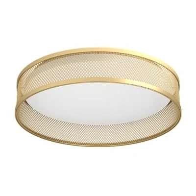Image of EGLO Luppineria LED ceiling lamp, steel mesh, brass