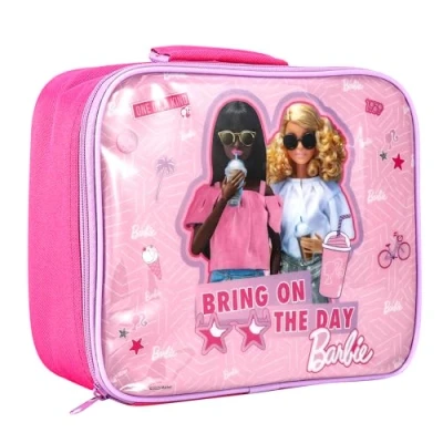 Image of Zawadi Global Barbie Rectangular Insulated Lunch Box Bag for Boys and Girls, Perfect Size Packing Hot or Cold Snacks School Travel, BPA Free