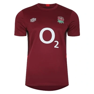 Image of 2023 2024 England Rugby Gym Tee (Tibetan Red), XXXXL 53 55&quot; Chest