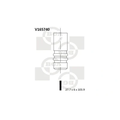 Image of 4420439, 4431242 Inlet Valves BGA V165740 27,7mm RENAULT: MEGANE 2, NISSAN: Qashqai / Qashqai+2 I