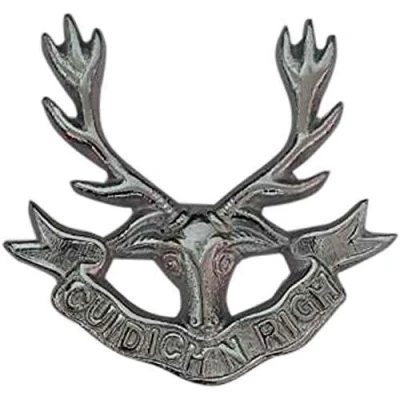 Image of Tartancity Scottish Wear Glengarry Hat/Cap Badges/Glengarry Hat Badge Pin Silver/Military