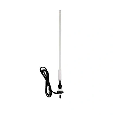 Image of Herdio Marine Radio Antenna Waterproof AM FM Aerial IP66 Car Receiver Flexible Rubber Duck for Truck Boat Van Caravan Motorhome Yacht White