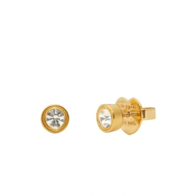 Image of Kate Spade New York Small Studs, Clear/Gold