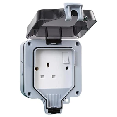 Image of PRO ELEC PELB1119 Outdoor DP Switched Socket, 1 Gang, 13A, IP66