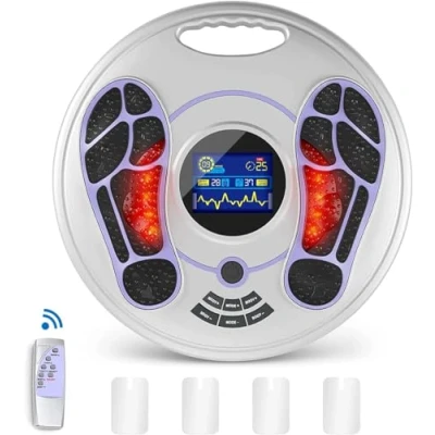 Image of Foot Circulation Machine for Feet and Legs Curculation Blood Booster TENS &amp; EMS Massager with 99 Intensity Levels 25 Modes, Relieve Pain Relax Muscles Fight Tired