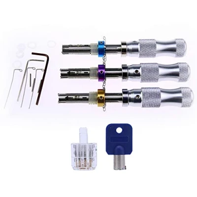 Image of Loboo Idea HUK Tubular Lock Pick Set Und 7 Pin übungsschloss for Für Anfänger Profi schlosser, Schlüsseldienst Werkzeug Schlüsseldienst, Lockpicking Dietrich