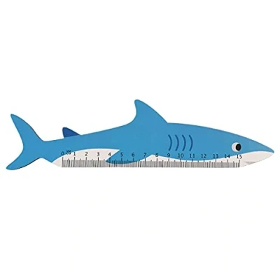 Image of Shark Shaped Wooden Ruler