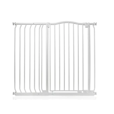 Image of Safetots Extra Tall Curved Top Safety Gate, 107cm 116cm, Matt White, 100cm in Height, Pressure Fit Stair Baby Gate for Doors Hallways and Spaces, Barrier, Easy Installation