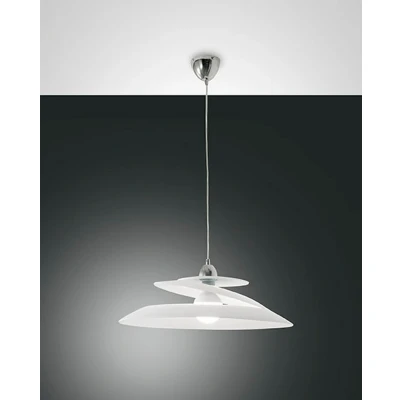Image of Aragon Dome Pendant Ceiling Lights White Glass, E27