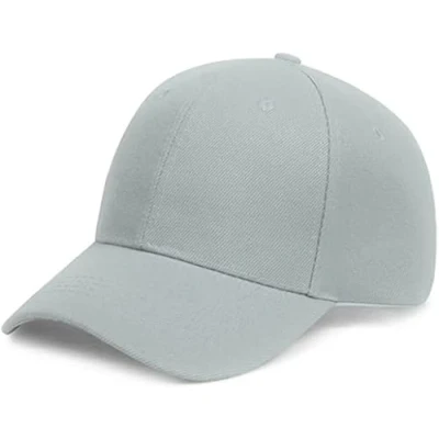 Image of ASD Accessories Men&#039;s Women&#039;s Baseball Classic Caps, Men Women Unisex Adjustable Caps (UK, Alpha, One Size, Light Grey)
