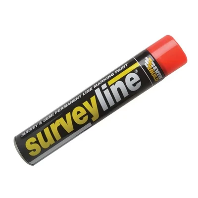 Image of Everbuild Surveyline Semi Permanent Spray Paint Ideal For Survey Line Marking High Covering Power Easy To Apply Red 700ml