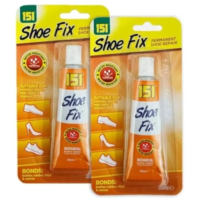 Image of Shoe Repair Glue, Waterproof Adhesive Bond for Leather Canvas Rubber Vinyl, 30g, 2 Pack
